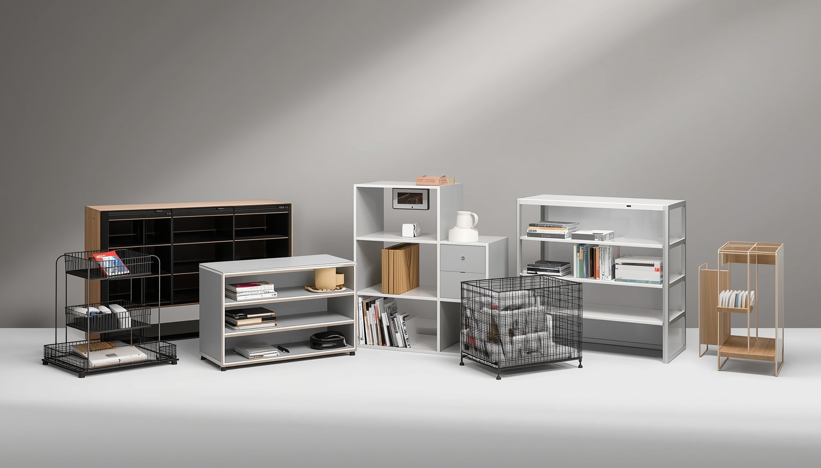 Desktop shelves and racks