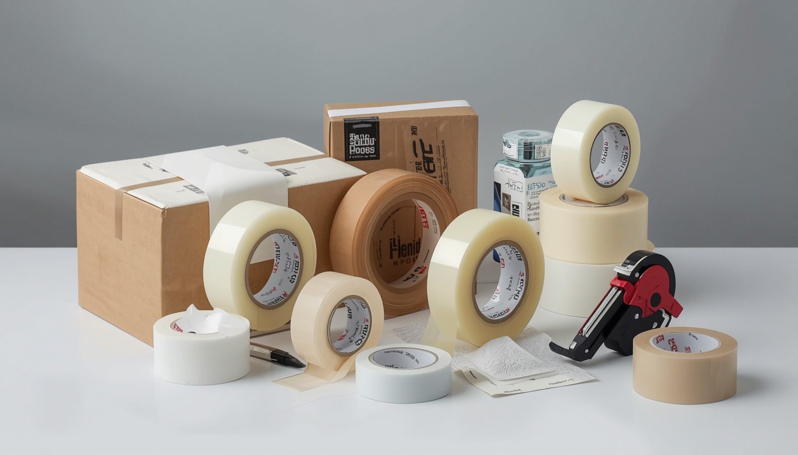 Packing tape and sealing materials