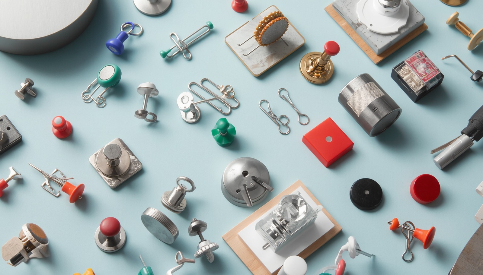 Pins magnets and board accessories