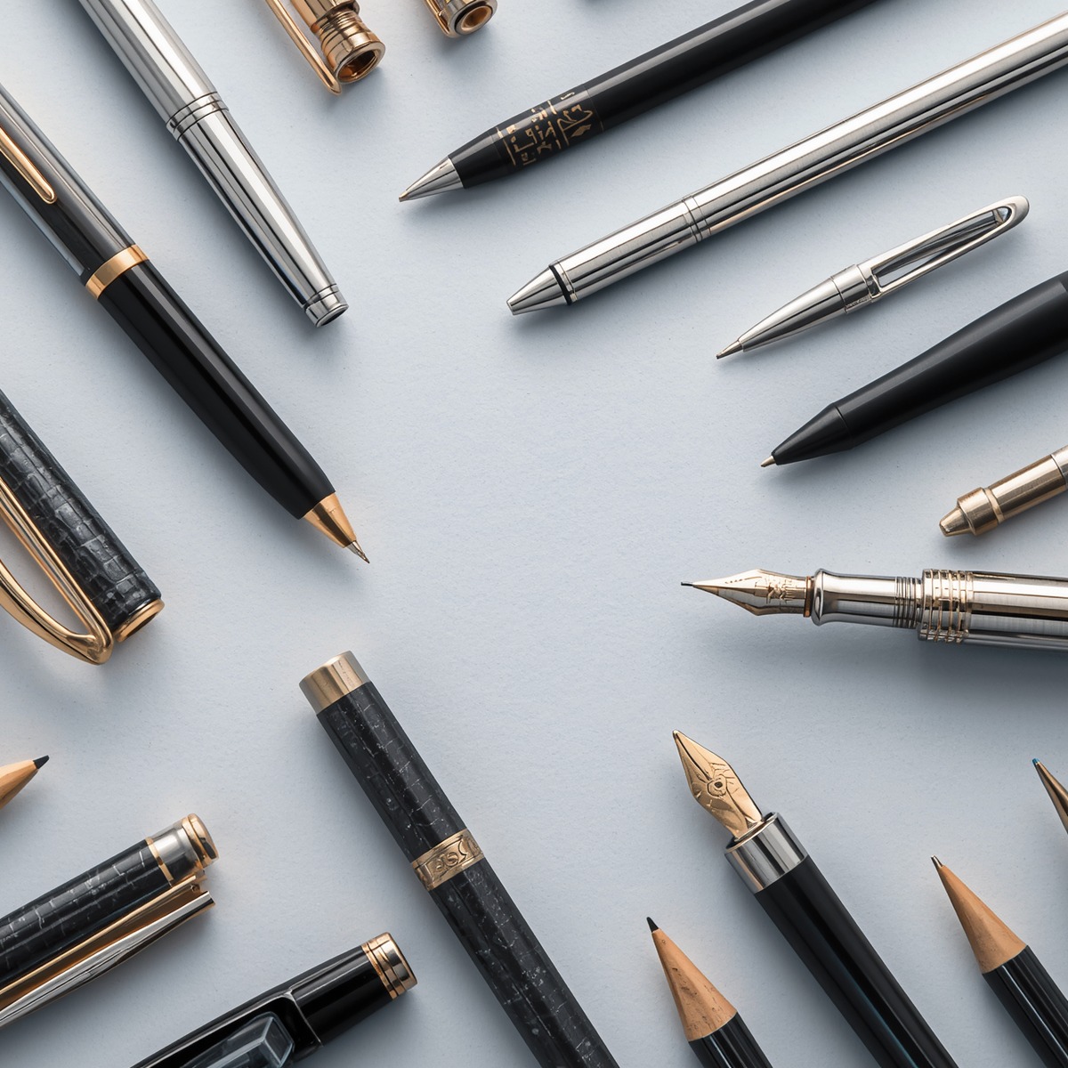 Pens and stationery items